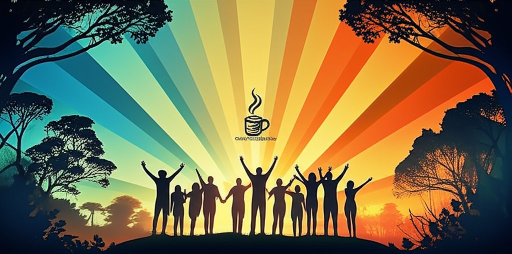 Good Morning Sunday with hearts and coffee, start your weekend with love.