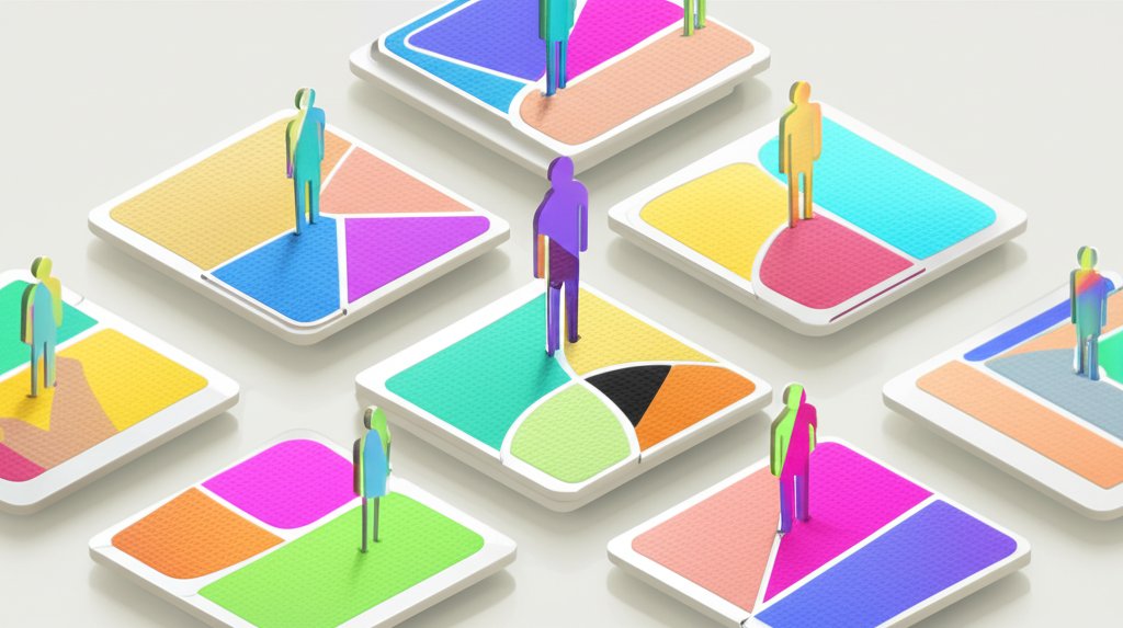 Diverse people finding their perfect, personalized vibe and happy lifestyle.