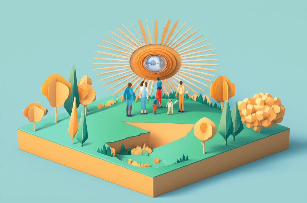 Vibrant 3D Good Morning message with bright typography and sun.