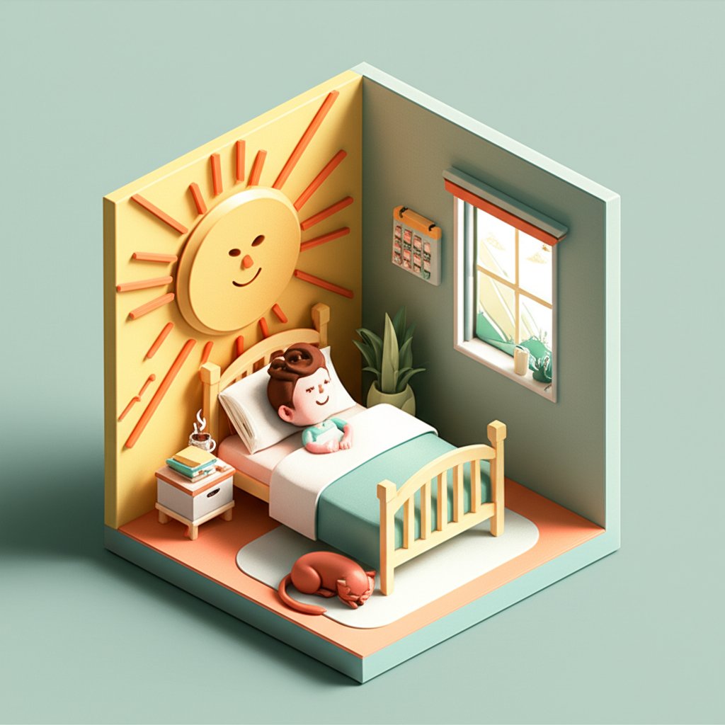 Cheerful Good Morning Happy Saturday text with sunrise and coffee.