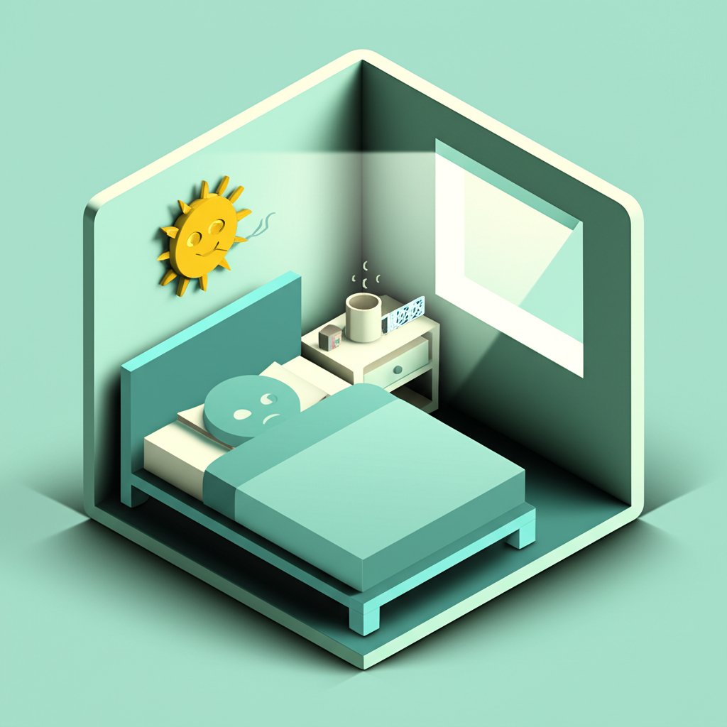 Grumpy person reluctantly sips coffee, sarcastic Good Morning text. Funny morning humor.