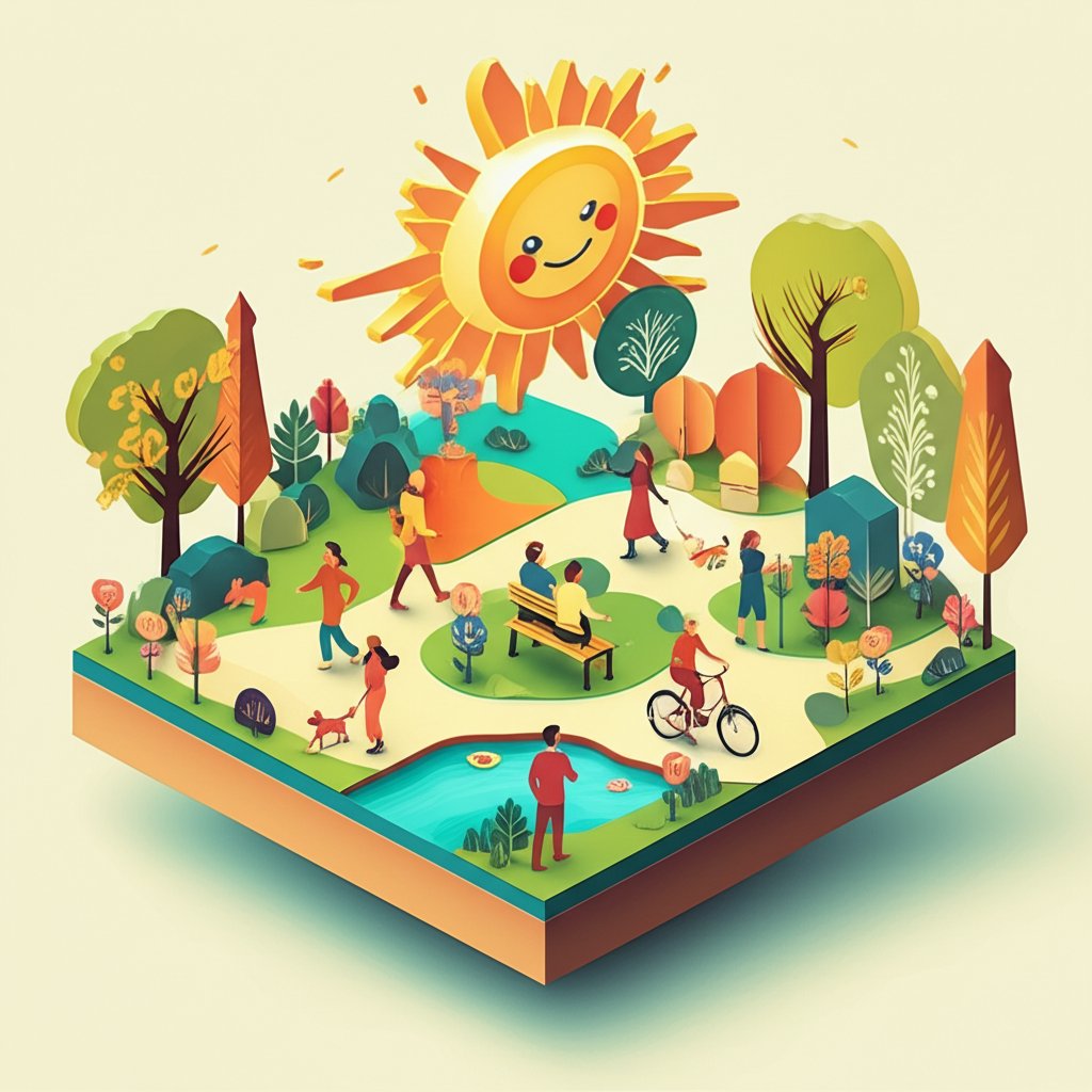 Cheerful 'Have a Good Day' clip art with a smiling sun and colorful text.