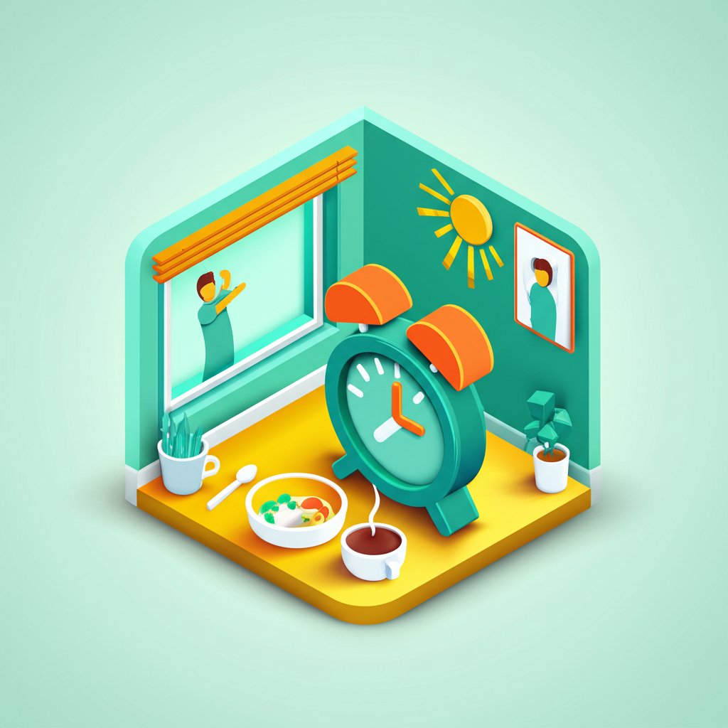 Smiling person kickstarting their day, conquering the morning with a joyful smile.