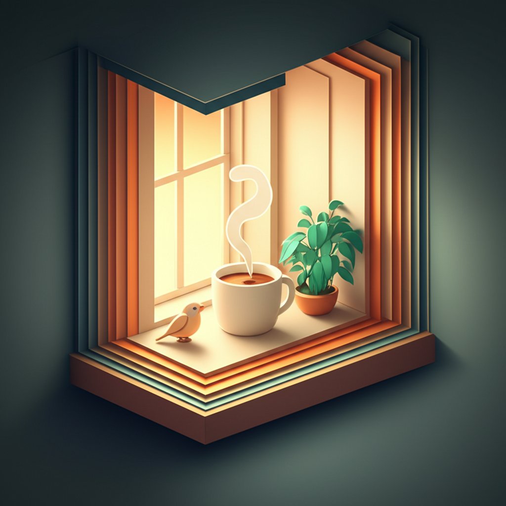 Selecting an image to perfectly match the day's morning mood.