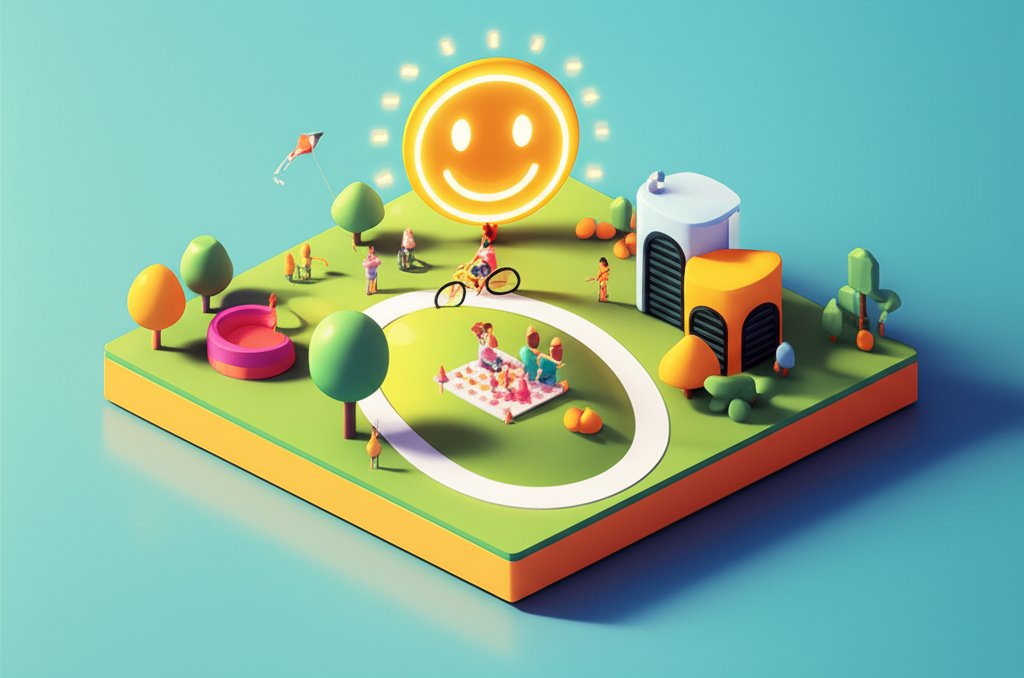 Good day clipart anatomy, illustrating elements that create cheerfulness.