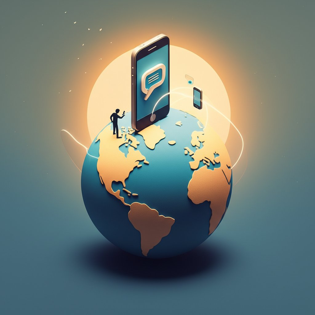 Heartfelt morning text bridging miles, connecting loved ones.